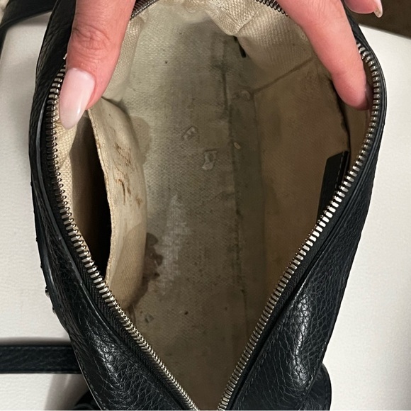 COPY - AUTHENTIC Gucci Soho Disco Bag – Black Pebbled Leather - Picture 7 of 8